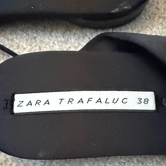Zara Black Crystal Embellished Sandals - Picture 3 of 6